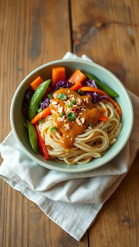 thai noodles with peanut sauce
