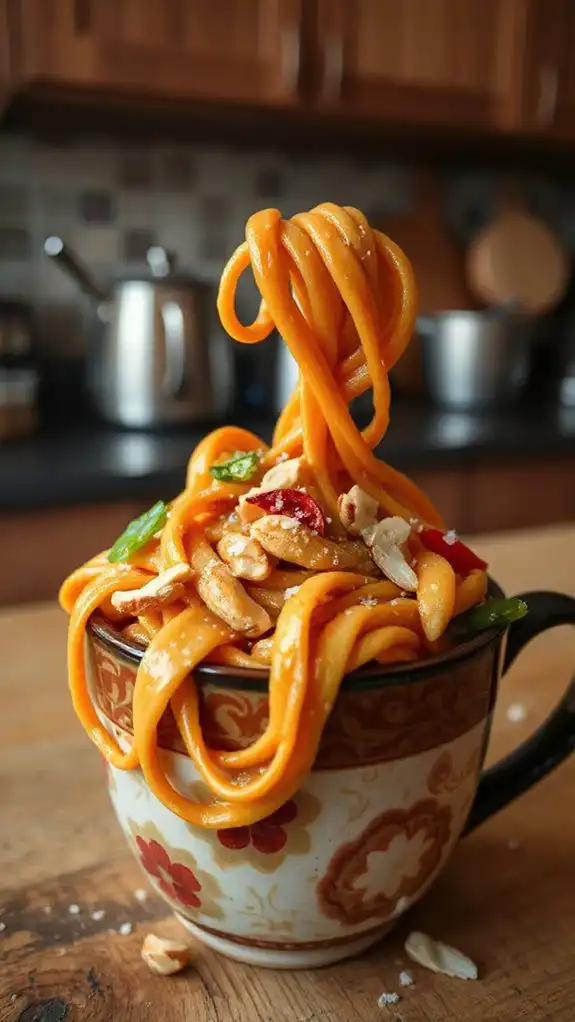 thai noodles with peanut sauce