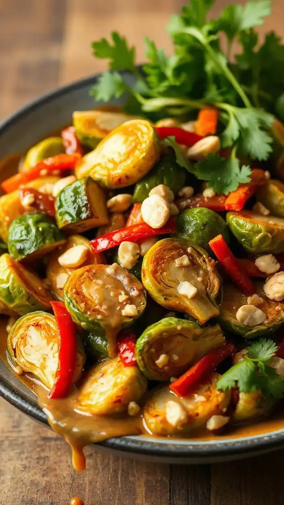 thai peanut brussels sprouts thai peanut brussels sprouts
