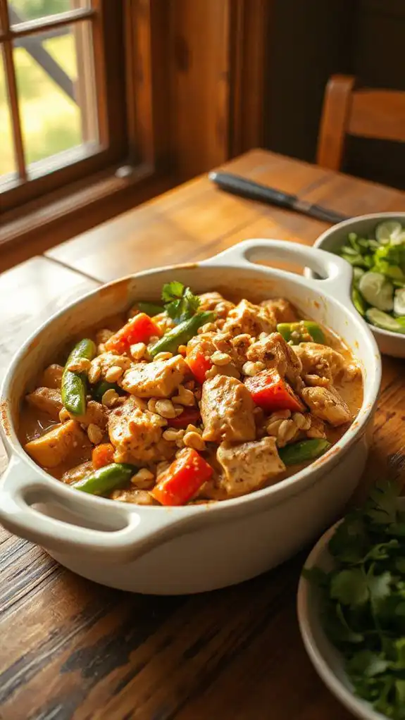 thai peanut chicken bake