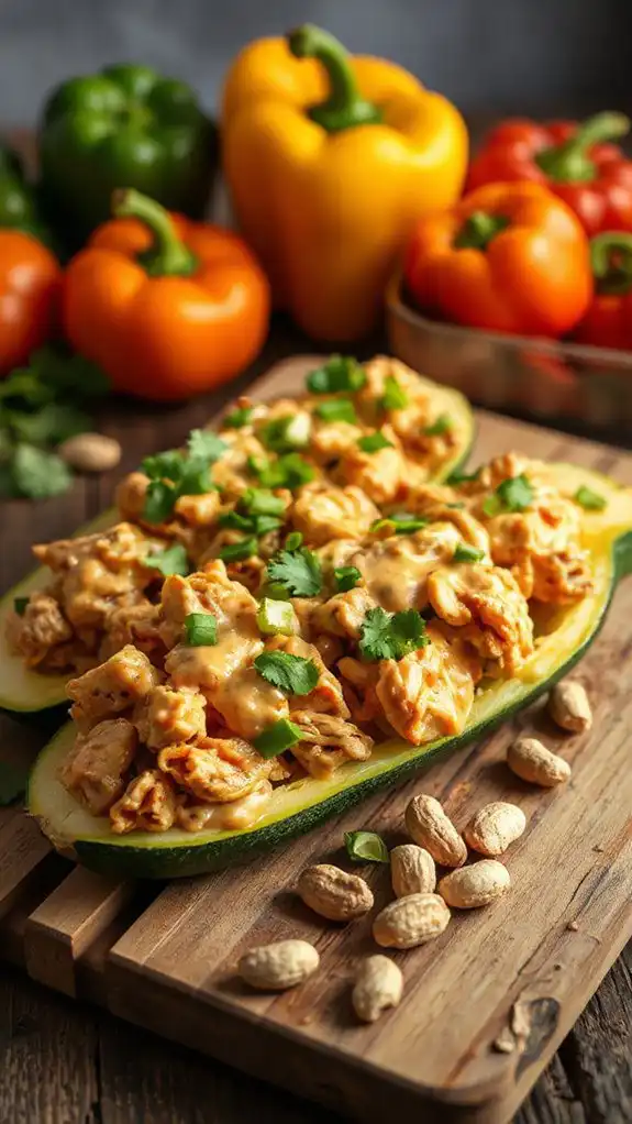 thai peanut chicken zucchini