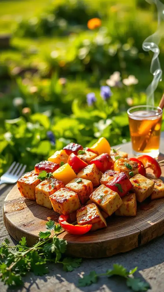 thai peanut tofu kebabs recipe