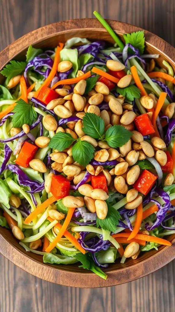 thai salad with peanut dressing