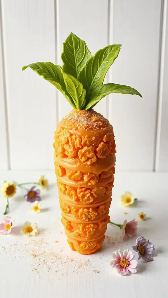 three dimensional carrot artwork