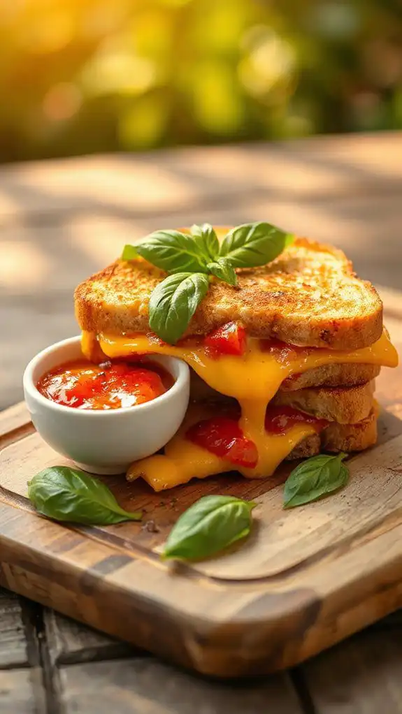 toasted cheese with jam