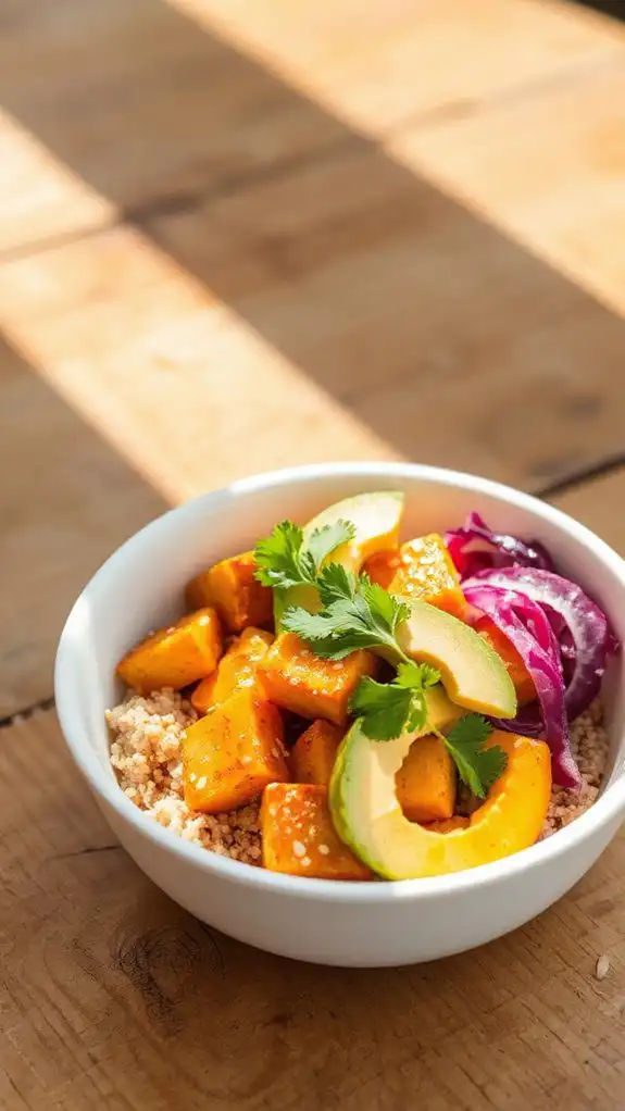 tofu mango hibiscus bowl
