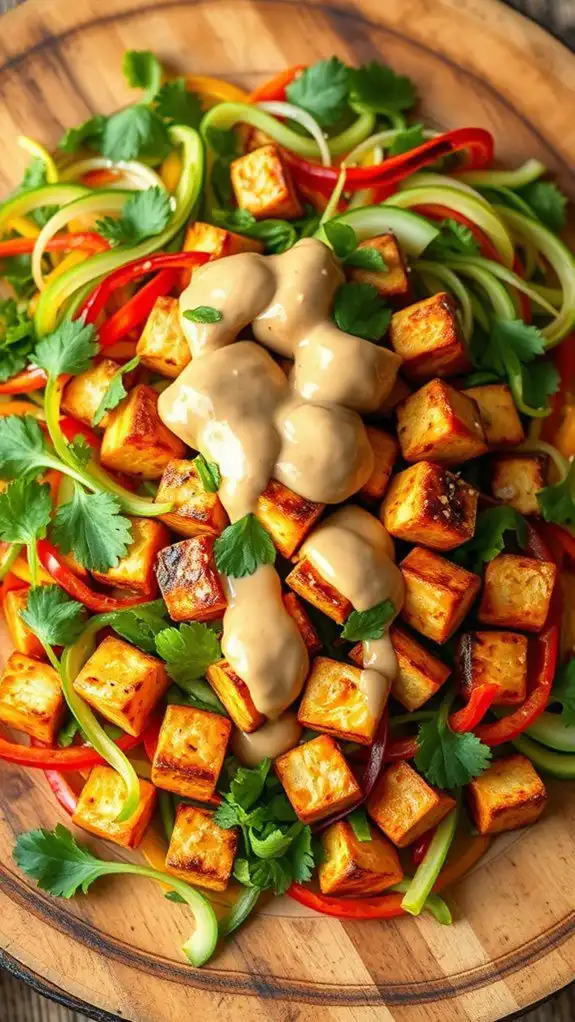 tofu salad with dressing