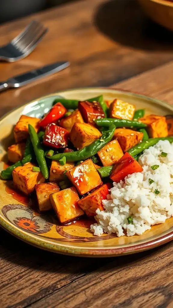 tofu stir fry with teriyaki