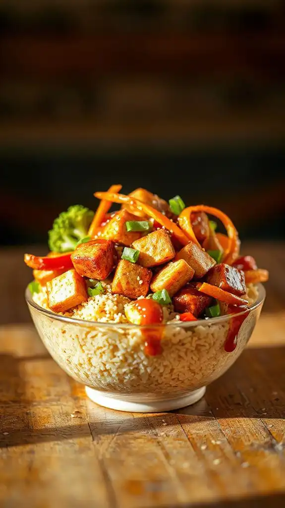 tofu teriyaki burrito bowl