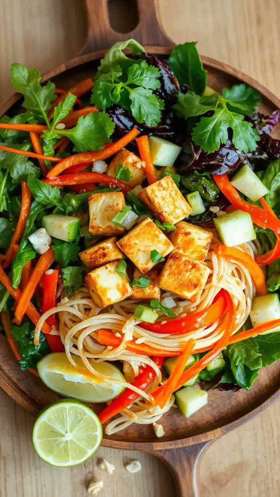 tofu thai noodle salad