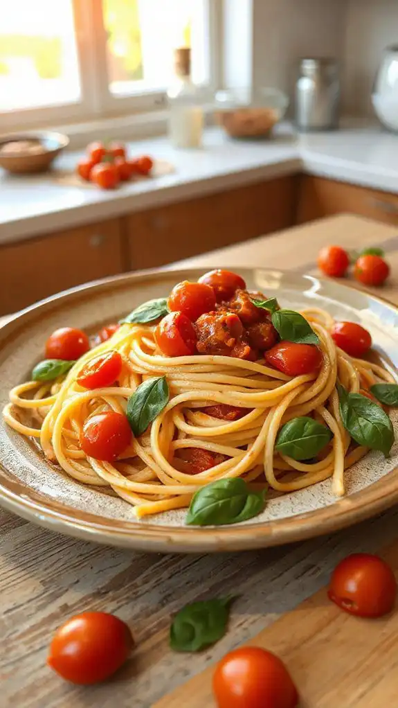 tomato basil flavored pasta tomato basil flavored pasta