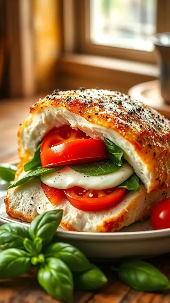 tomato basil mozzarella chicken