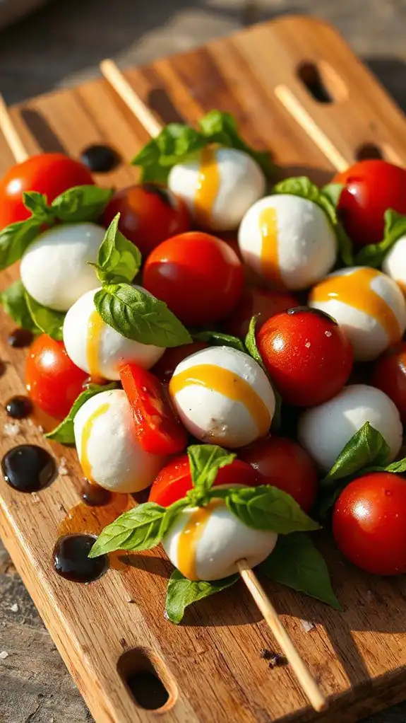 tomato mozzarella basil skewers