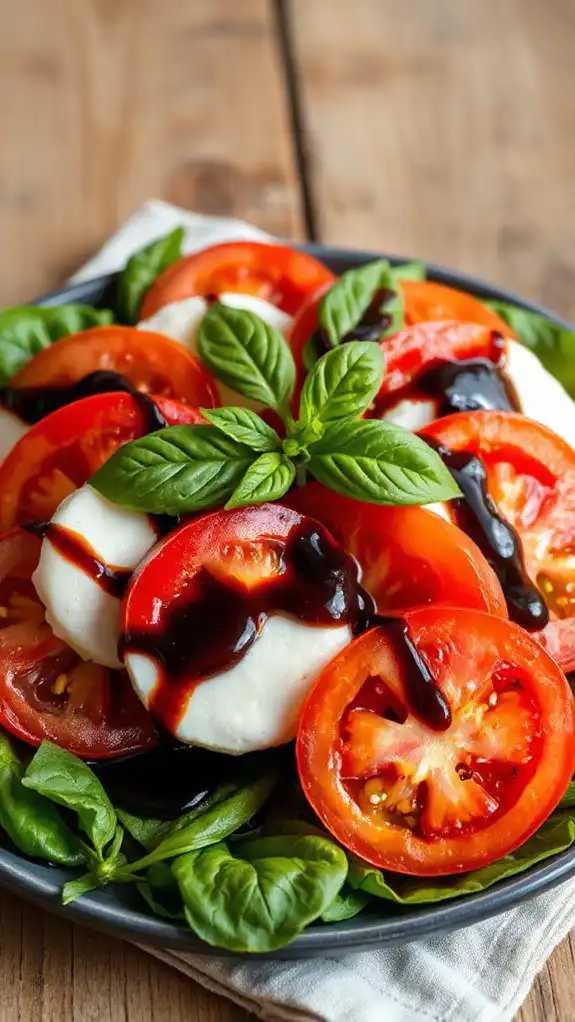 tomatoes mozzarella balsamic reduction
