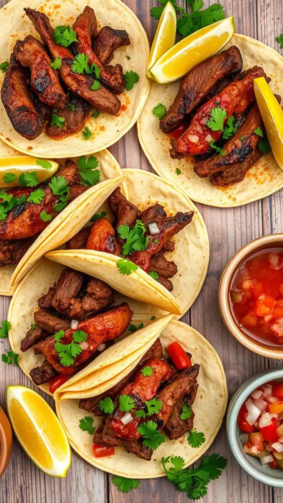 traditional marinated beef tacos