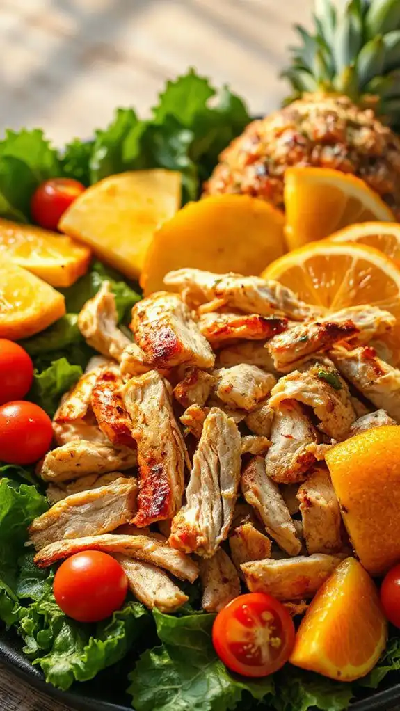 tropical chicken fruit medley