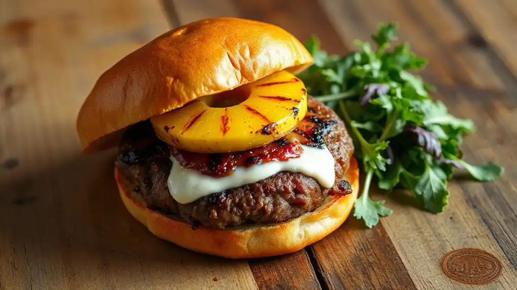 tropical flavored beef sandwich