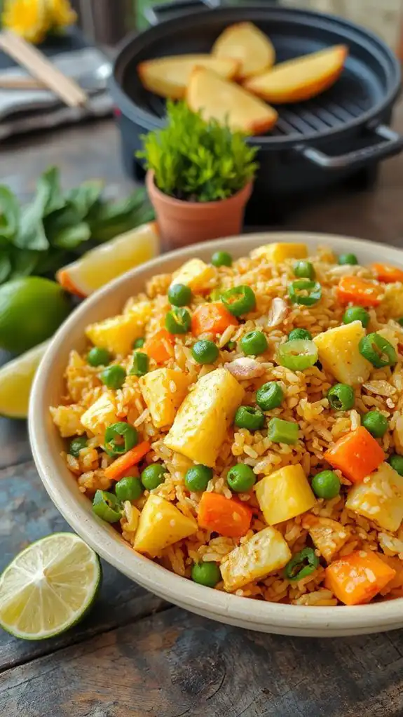 tropical flavored rice dish