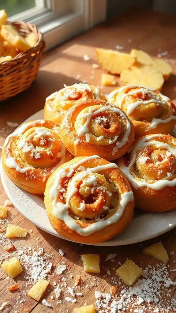 tropical flavored sweet rolls