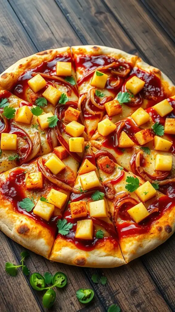 tropical flavors on pizza