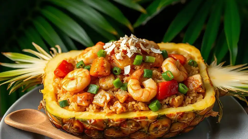 tropical fried rice dish