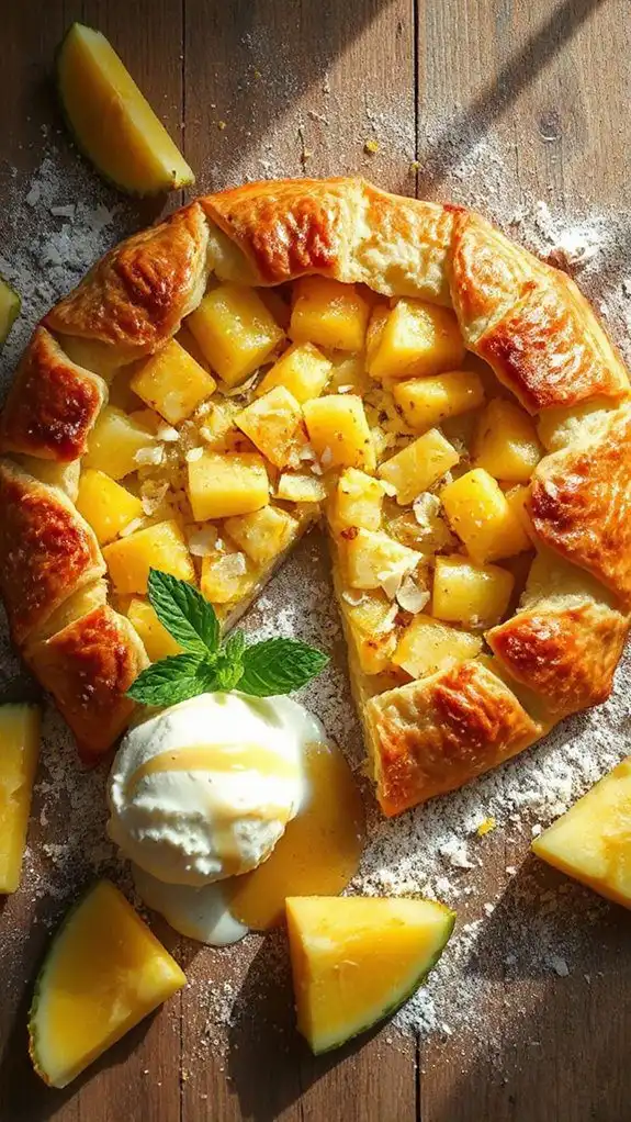 tropical fruit dessert pastry