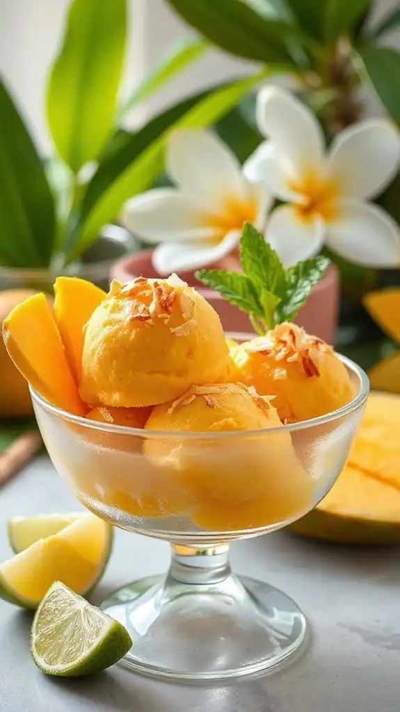 tropical fruit frozen dessert