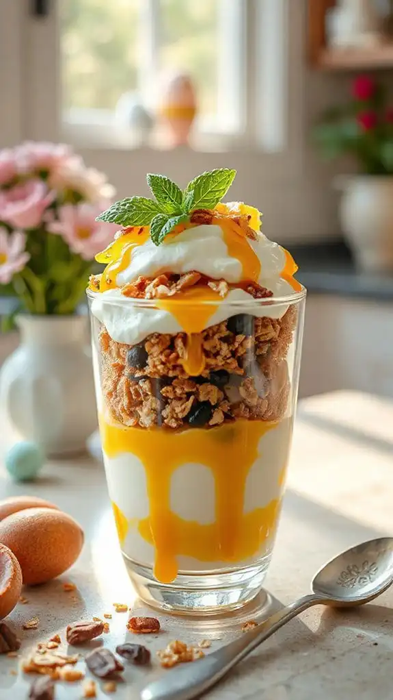 tropical fruit layered dessert