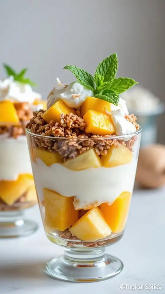 tropical fruit parfait delight
