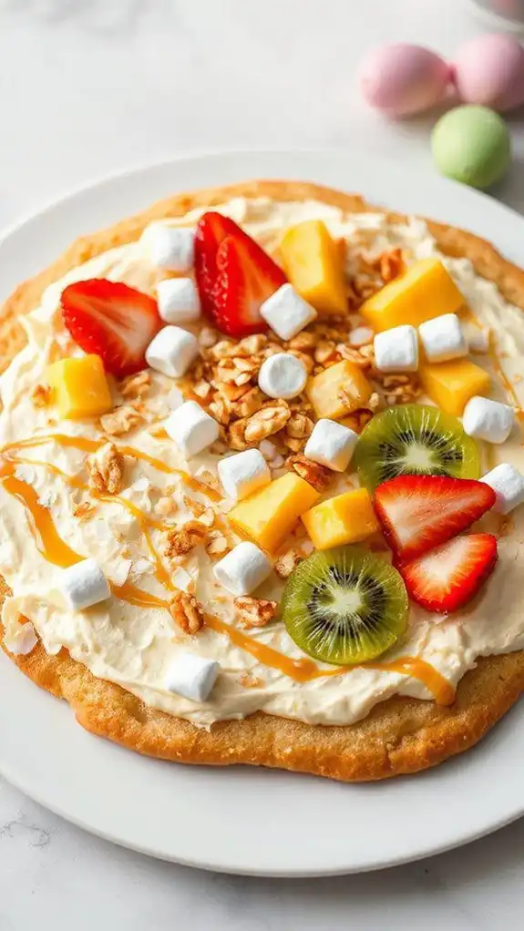 tropical fruit topped pizza tropical fruit topped pizza