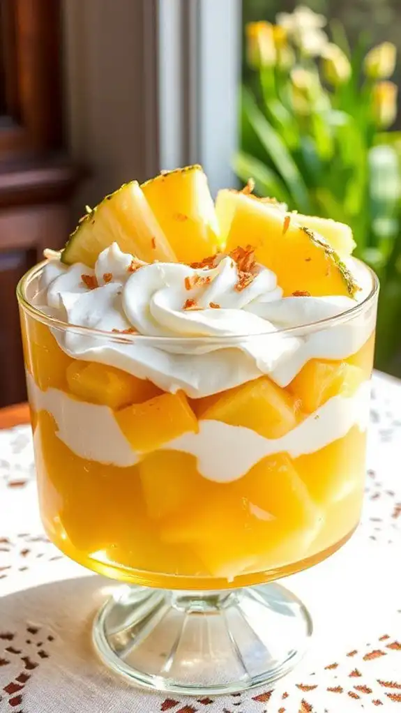tropical jello dessert layers