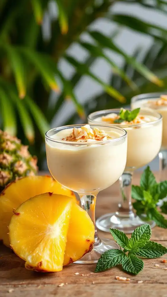 tropical pineapple coconut dessert