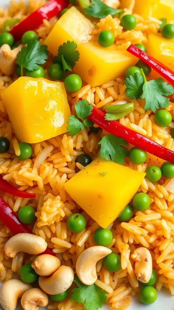tropical savory stir fry dish