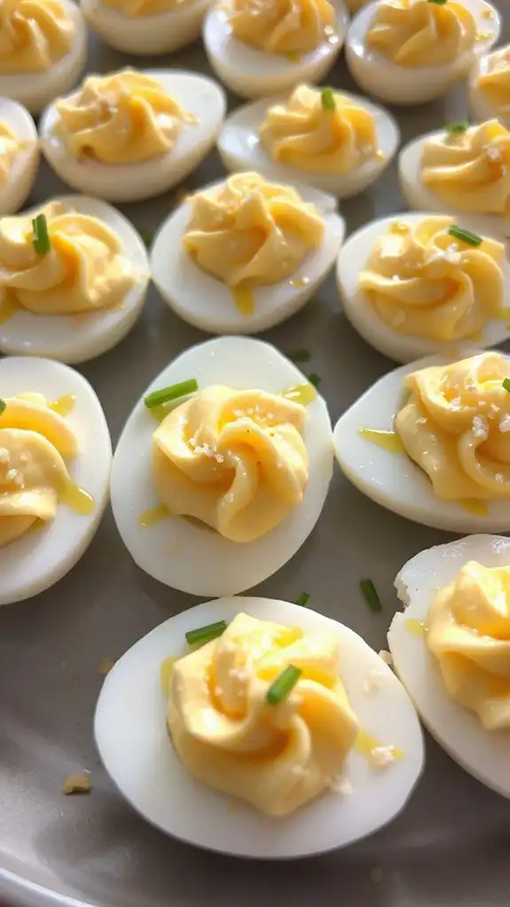 truffled parmesan deviled eggs