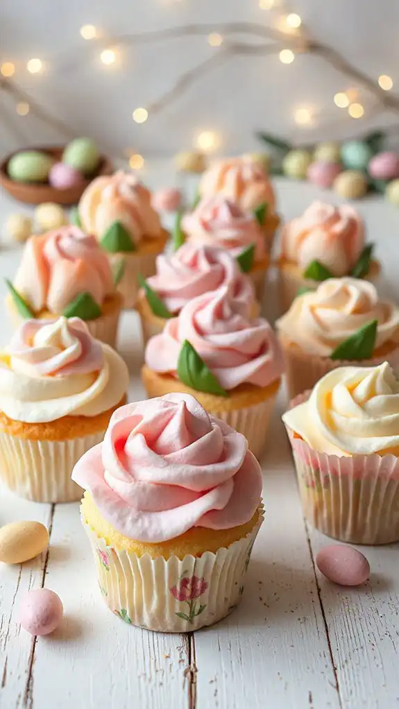 tulip themed buttercream cupcakes tulip themed buttercream cupcakes
