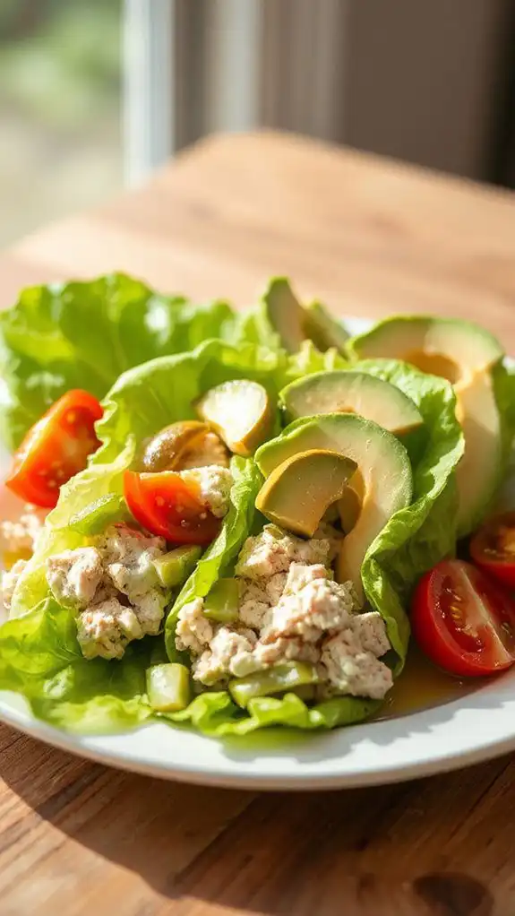 tuna salad in lettuce