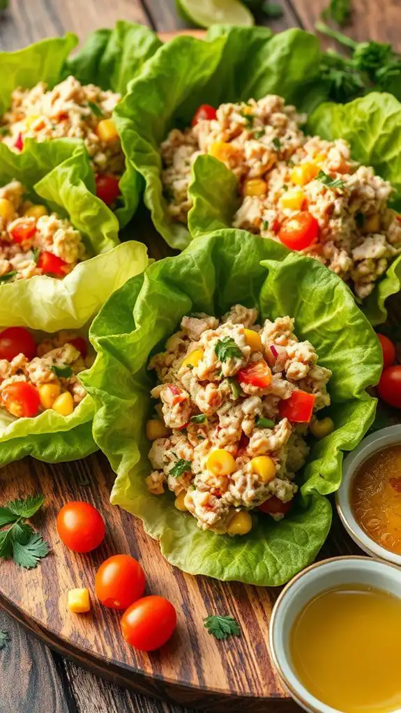 tuna salad in lettuce