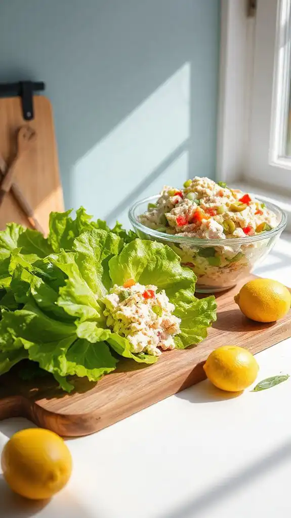 tuna salad wrapped lettuce tuna salad wrapped lettuce