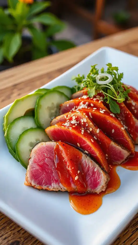 tuna seared with spices