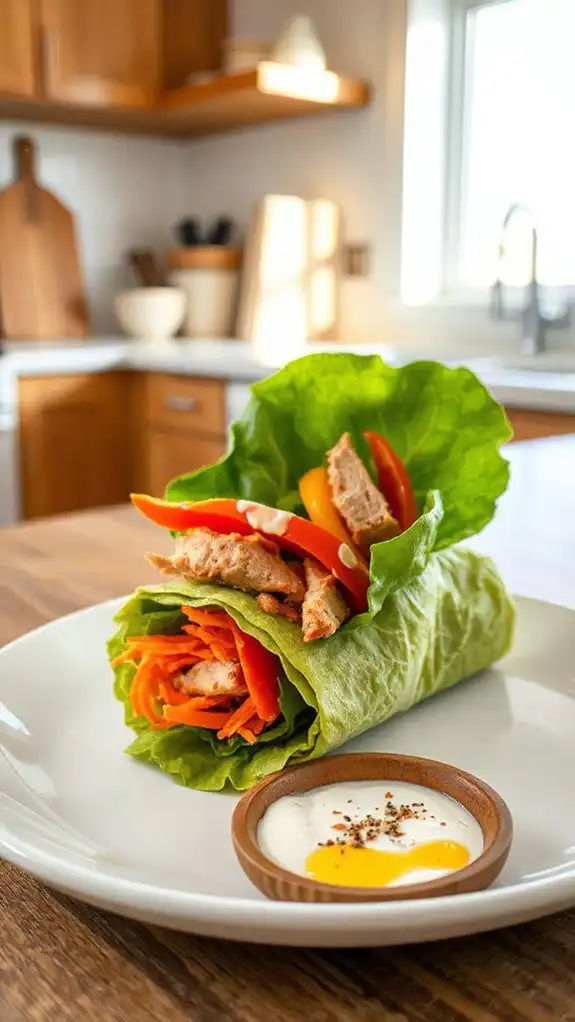 turkey and vegetable wrap