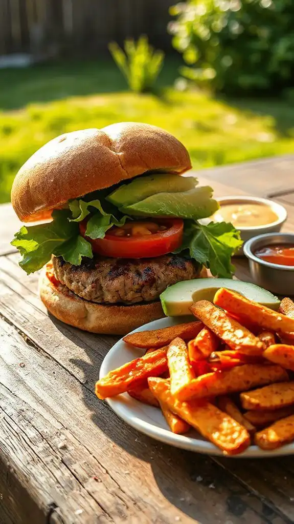 turkey burgers and fries