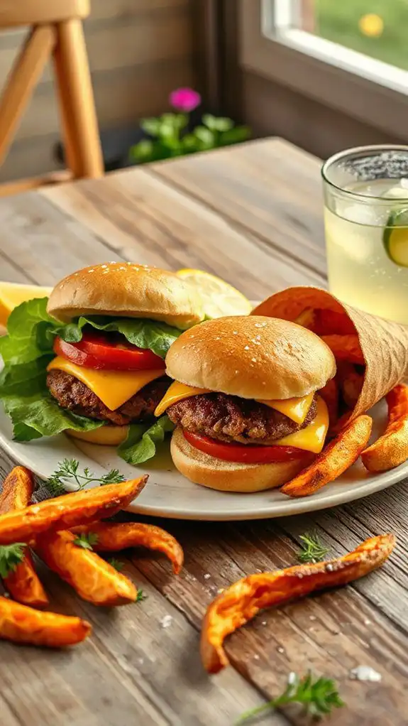 turkey burgers and fries