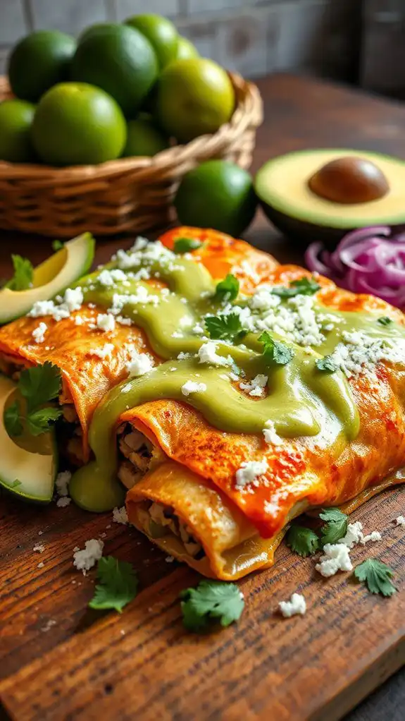 turkey enchiladas with sauce