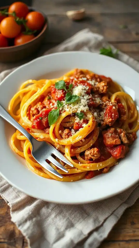 turkey marinara over squash