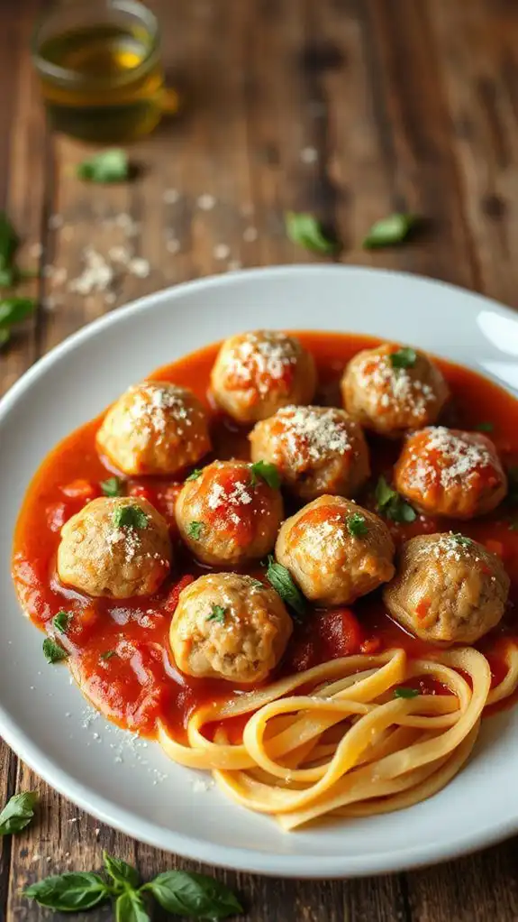 turkey meatballs with marinara
