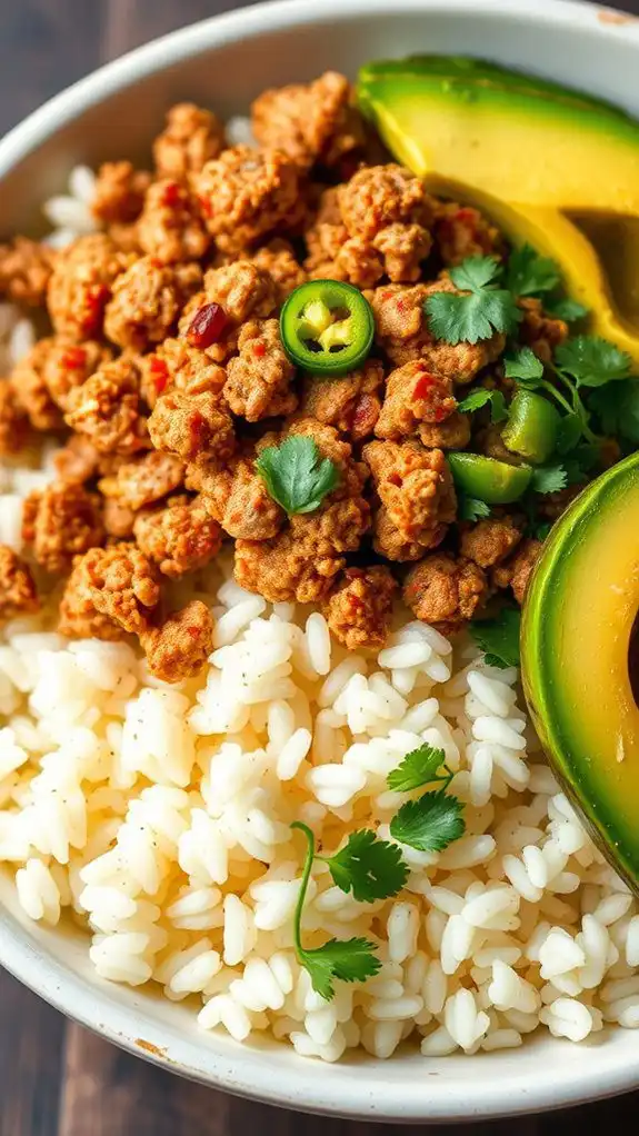 turkey rice with taco seasoning