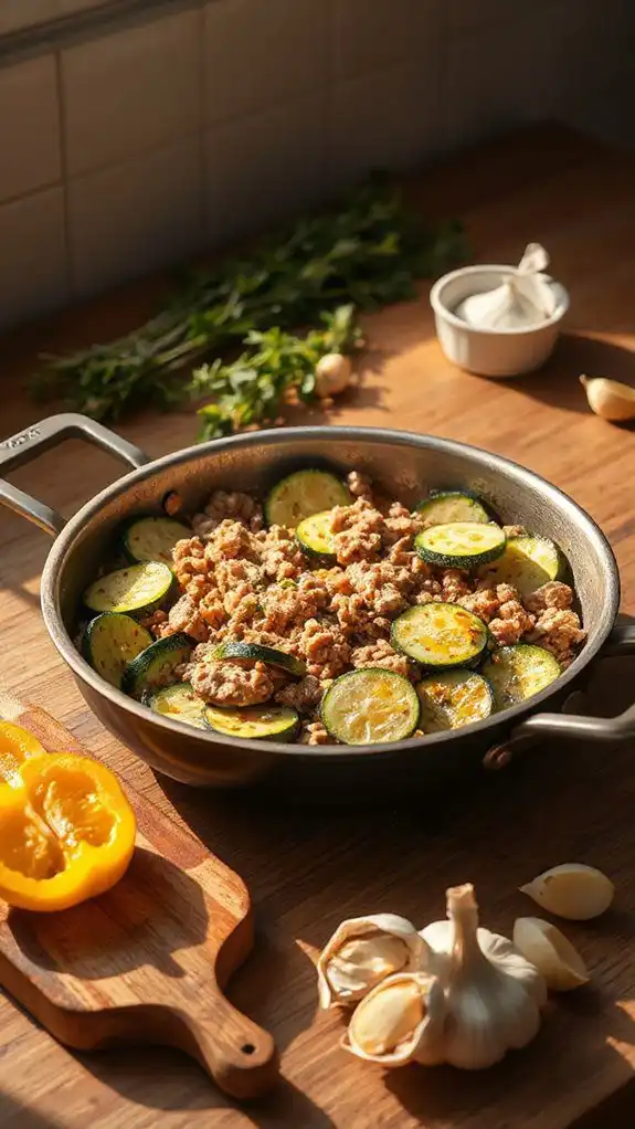 turkey zucchini skillet dish