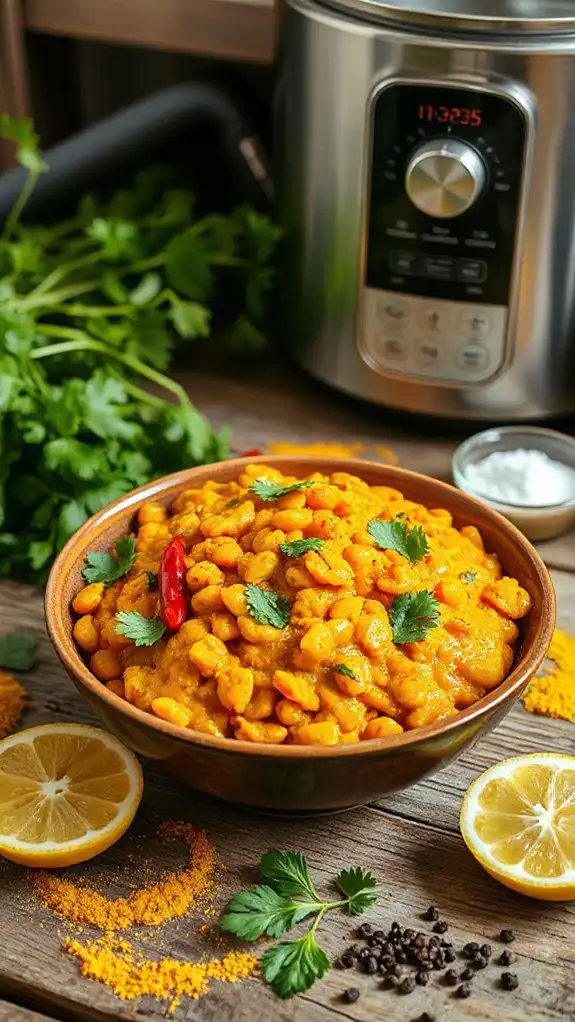 turmeric flavored lentil dish