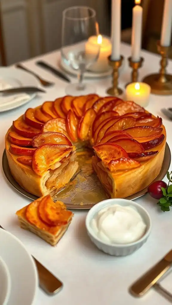 upside down caramelized apple tart