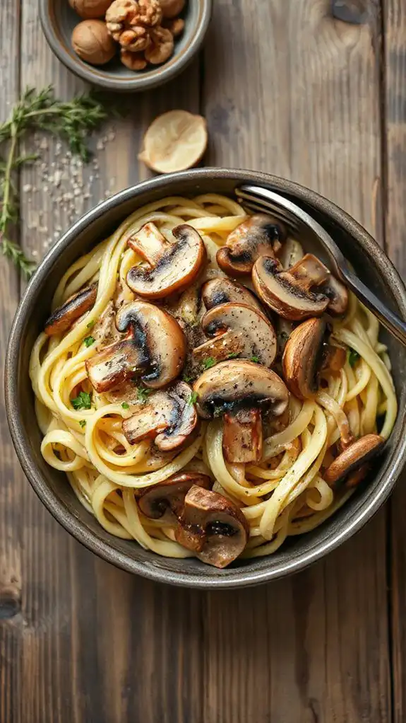 vegan creamy mushroom dish